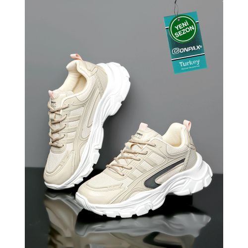 Conpax Baskets Confortable en Beige 36-40