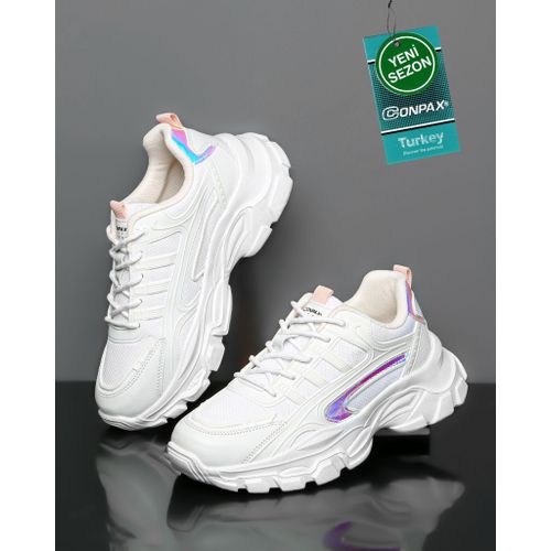 Conpax Baskets Confortable en Blanc 36-40