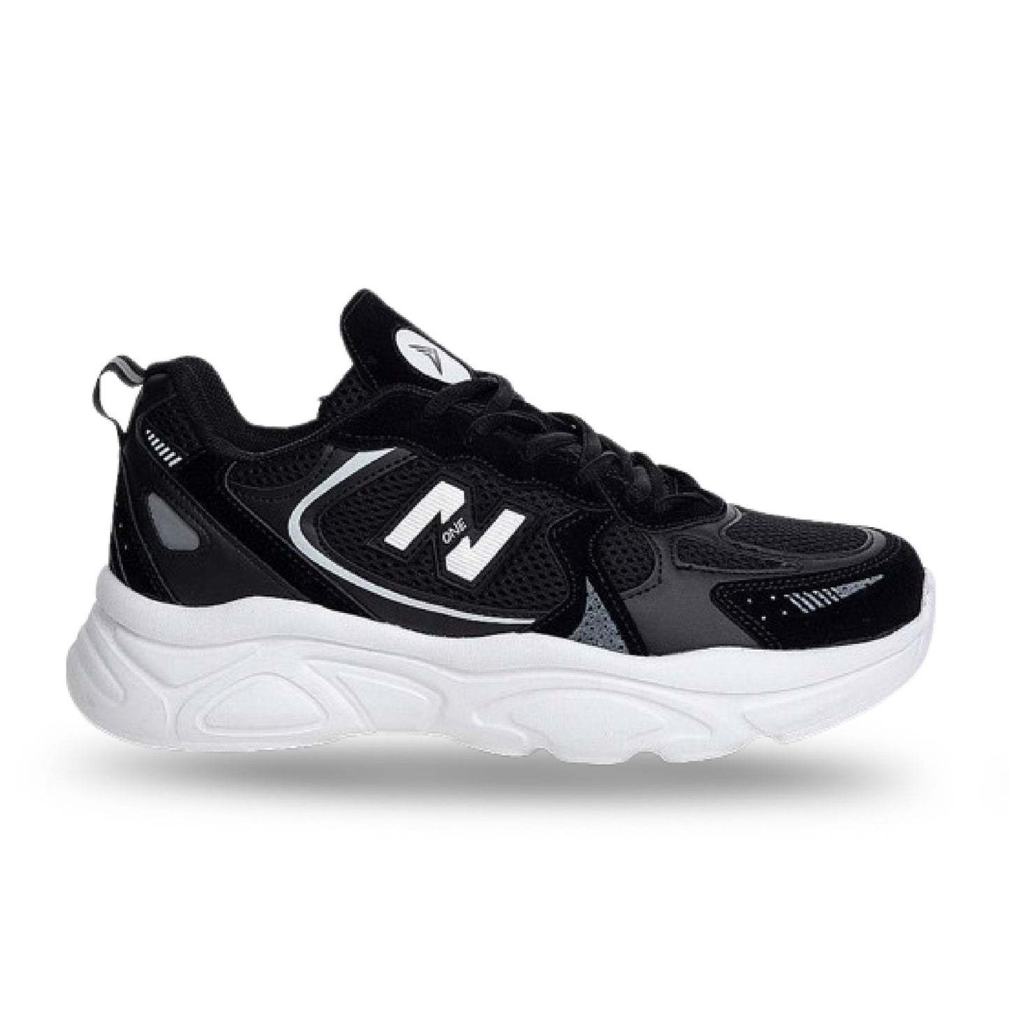 Boulder 1668 Baskets Confortable en Noir et Blanc 40-44
