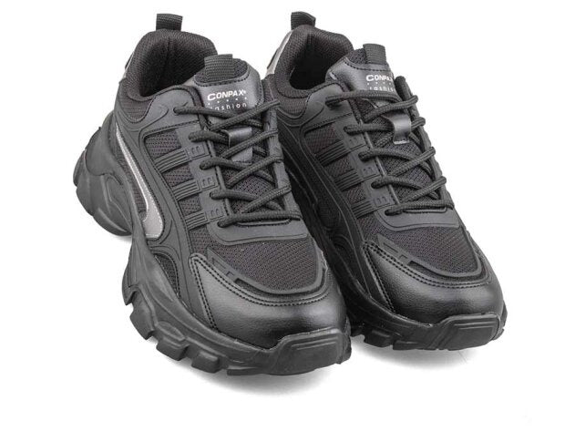Conpax Baskets Confortable en Noir 36-40