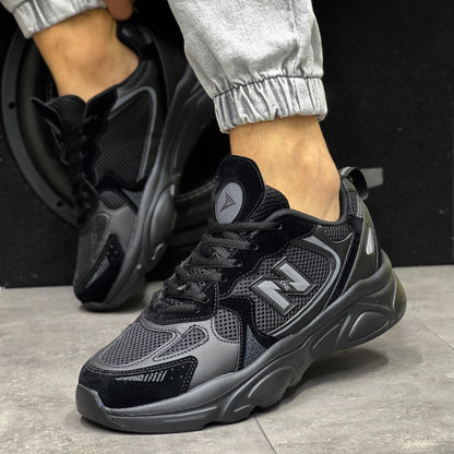 Boulder 1668 Baskets Confortable en Noir et Fume 40-44