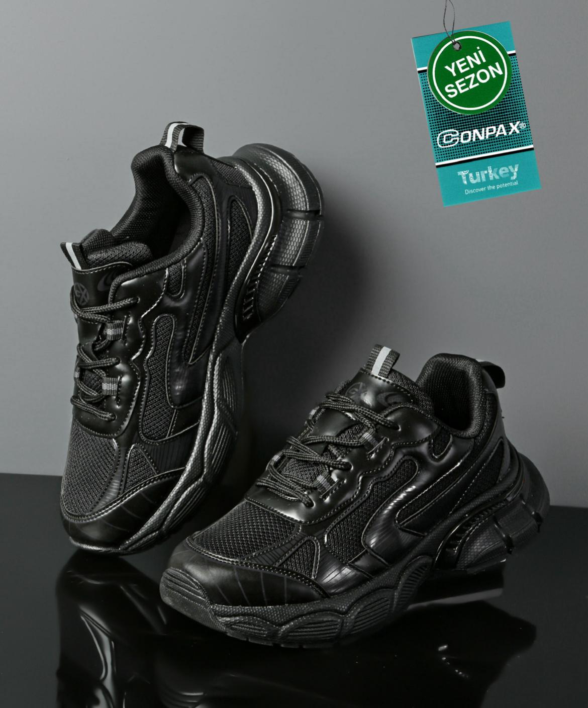 Conpax Baskets Confortable en Noir 36-40