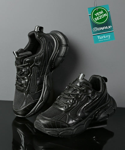 Conpax Baskets Confortable en Noir 36-40