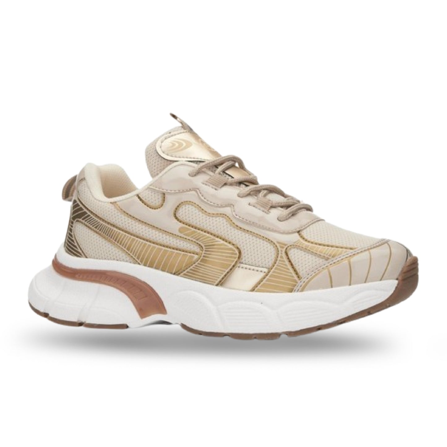 Conpax Baskets Confortable en Beige-Gold 36-40