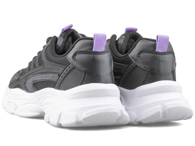 Conpax Baskets Confortable en Noir et violette 36-40